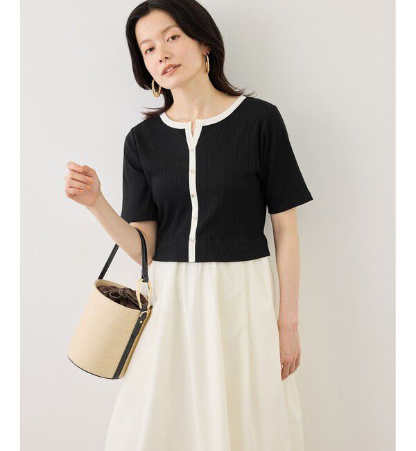 Rope&rsquo;Picnic「キーネック布帛ドッキングカットワンピース」|ワンピース|
