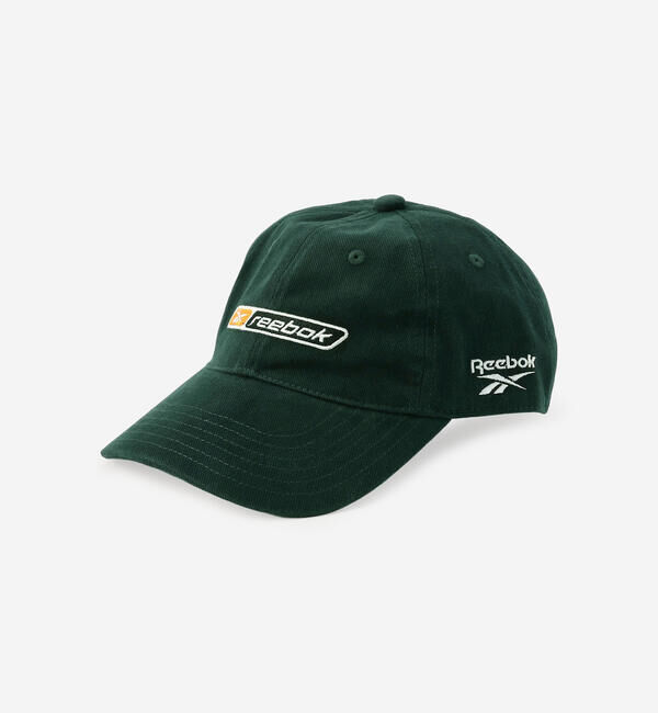  「SEDAN ALL-PURPOSE | Reebok 6パネル ロゴ刺繍キャップ MEN」|キャップ・キャスケット|GREEN