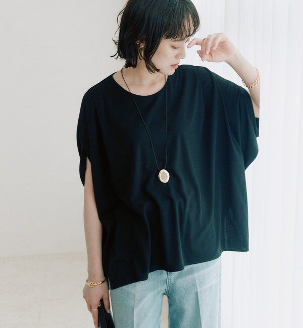  「【吸水速乾/遮熱/接触冷感/洗濯機洗い可】クールタッチポンチョカットソー」|Tシャツ・カットソー|