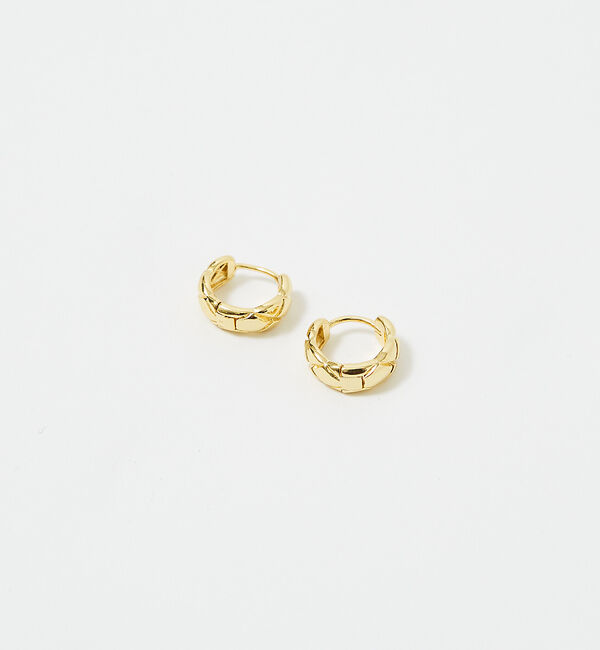 Rouge vif「【sauvage peau】キルティングデザイン ピアス / 両耳」|ピアス|