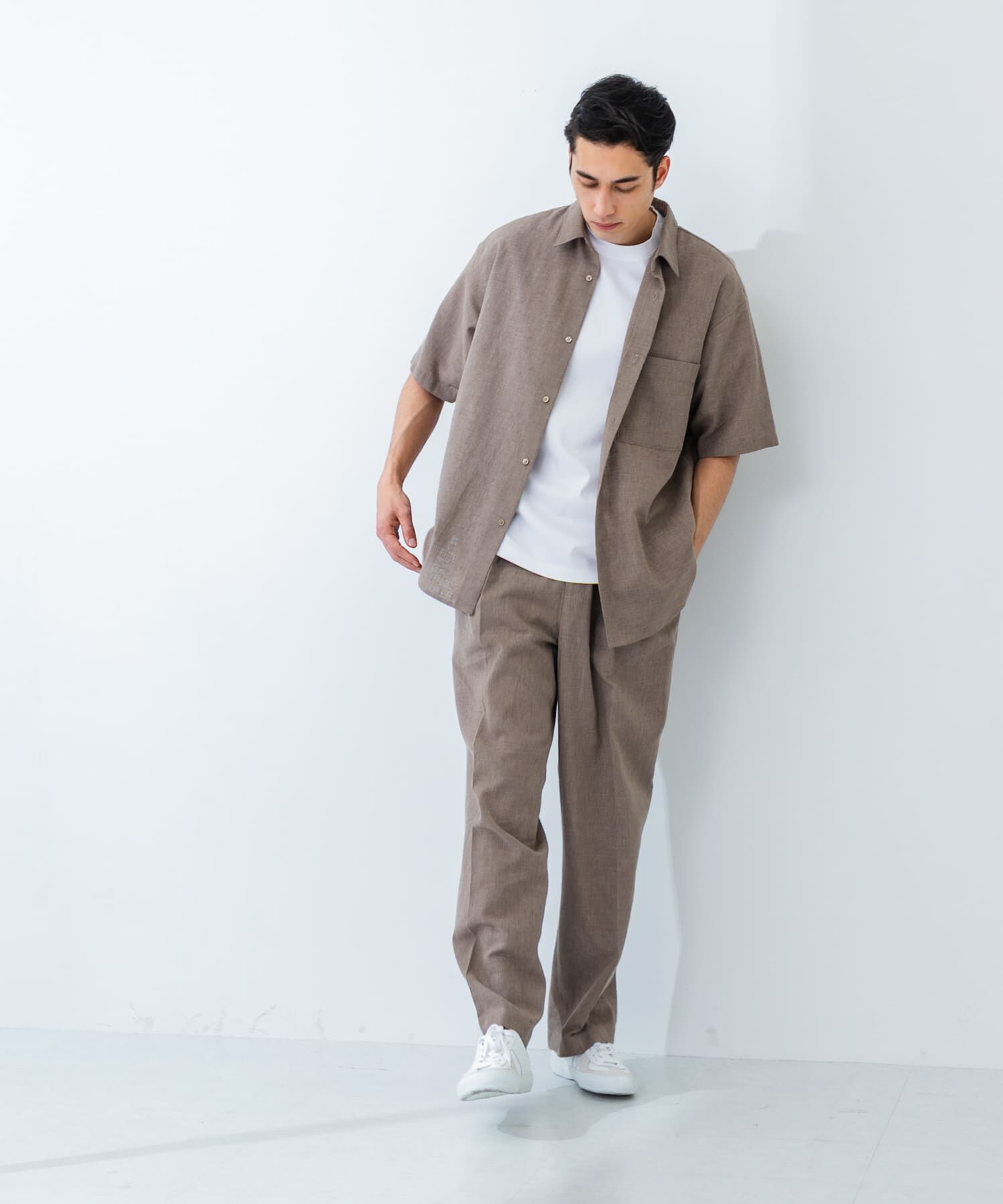 URBAN RESEARCH「LINEN PIN HEAD SHORT-SLEEVE SHIRTS」|シャツ・ブラウス|