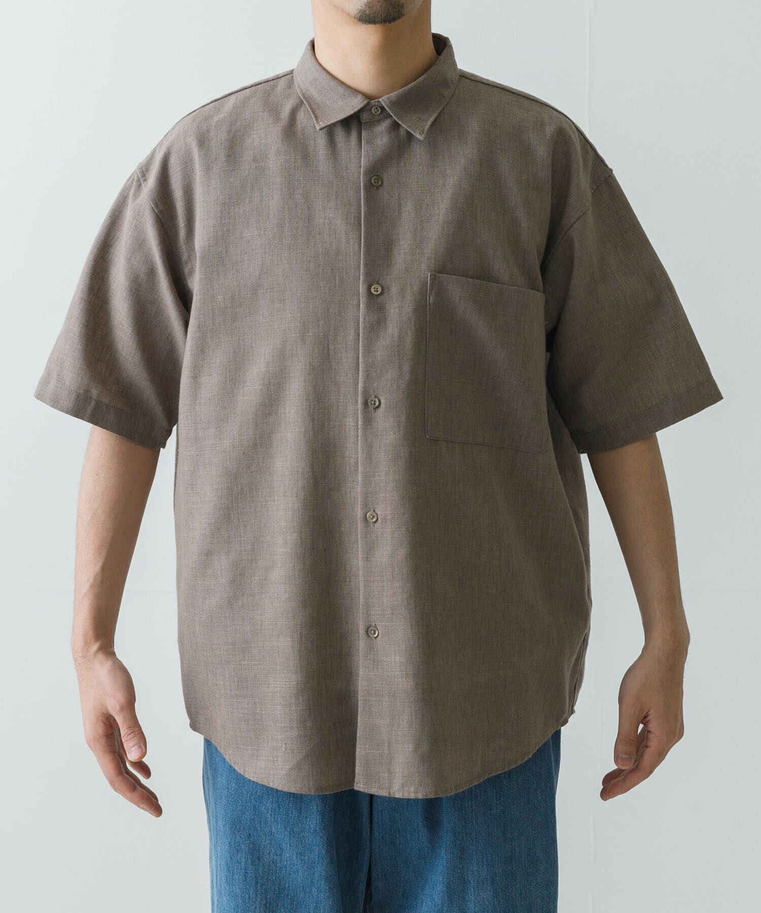 URBAN RESEARCH「LINEN PIN HEAD SHORT-SLEEVE SHIRTS」|シャツ・ブラウス|