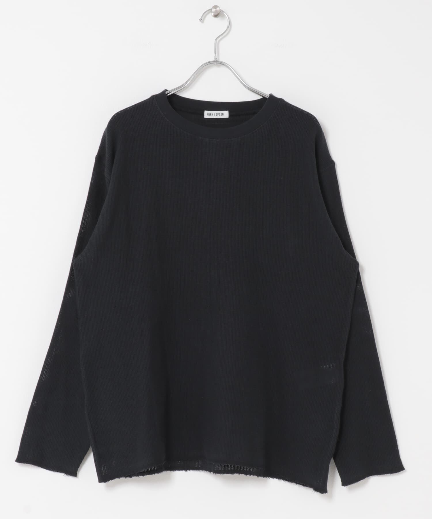 URBAN RESEARCH DOORS「FORK&SPOON　メッシュロングスリーブプルオーバー」|Tシャツ・カットソー|ネイビー