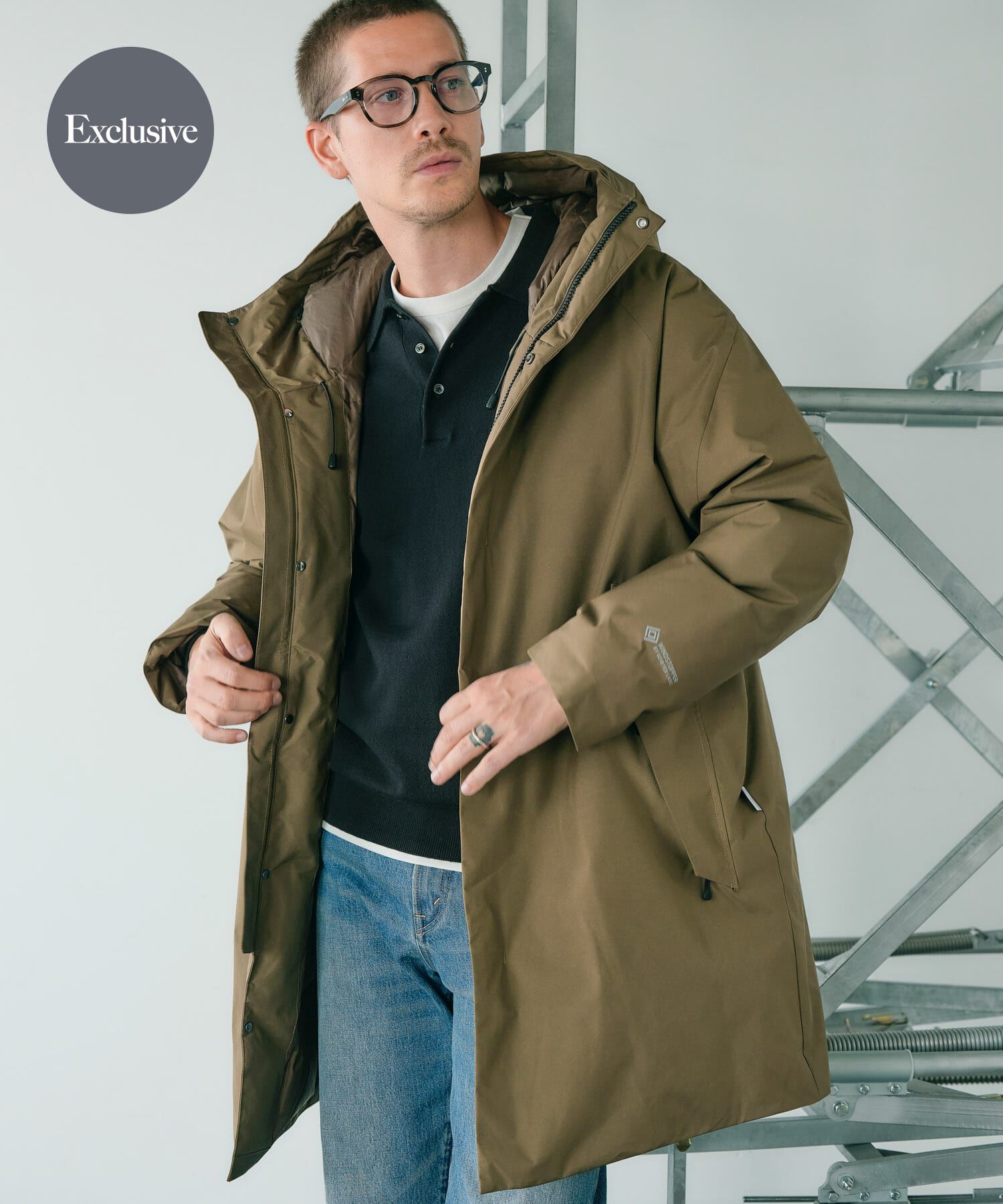 URBAN RESEARCH ROSSO「『別注』+phenix　WINDSTOPPER by GORE-TEX LABS ダウンコート」|ダウン|ブラウン