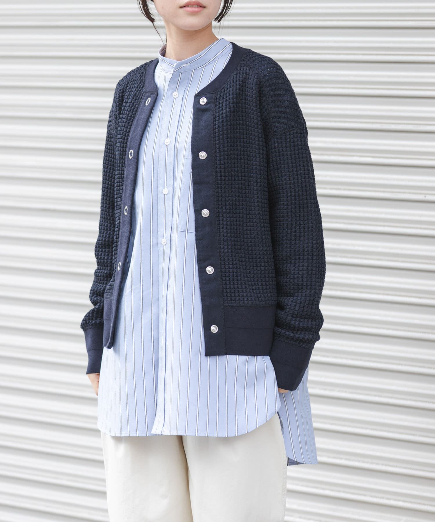 URBAN RESEARCH DOORS「FORK&SPOON　ワッフルカーディガン」|カーディガン|