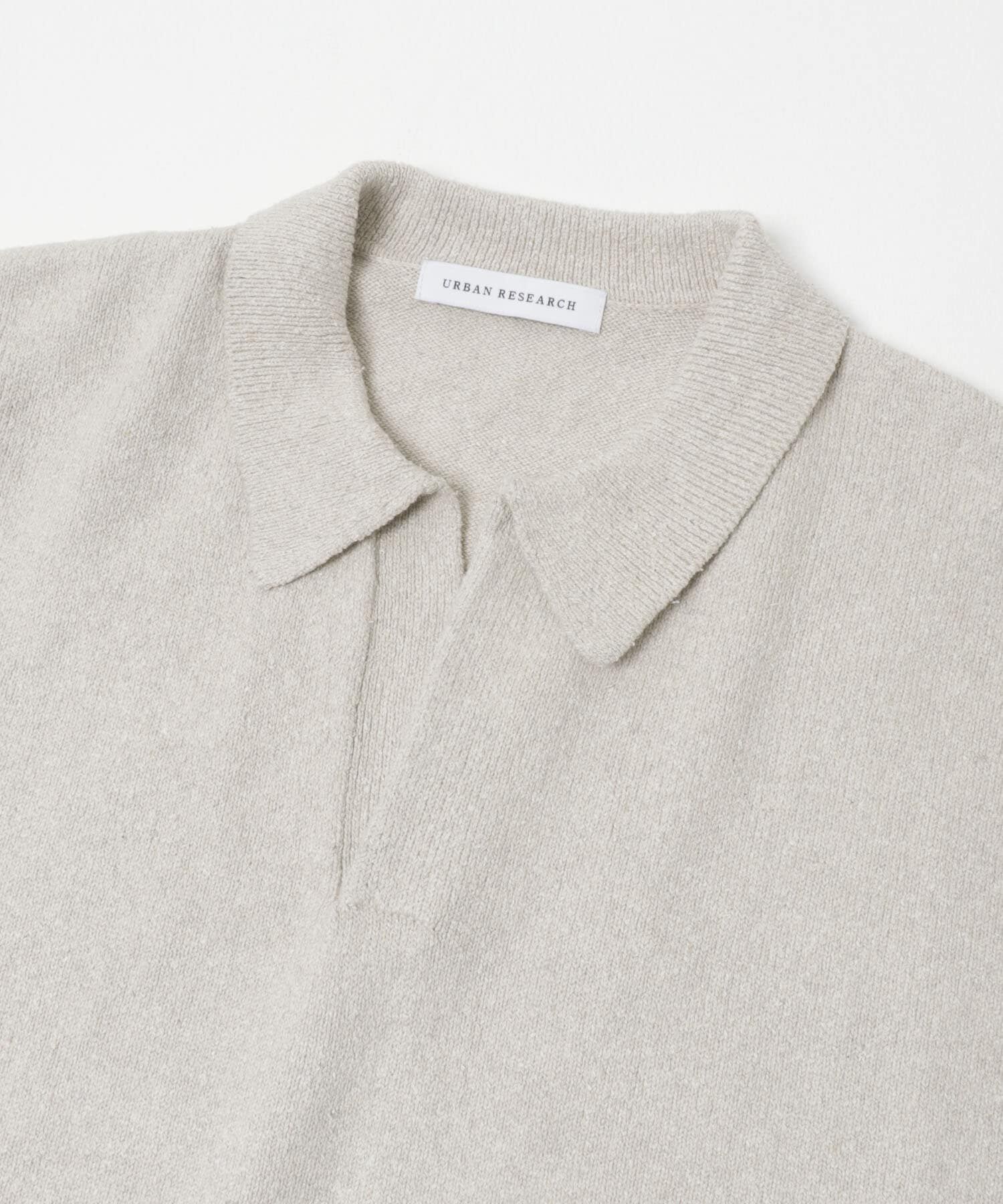 URBAN RESEARCH「SILK NOIL スキッパーポロニット」|ポロシャツ|