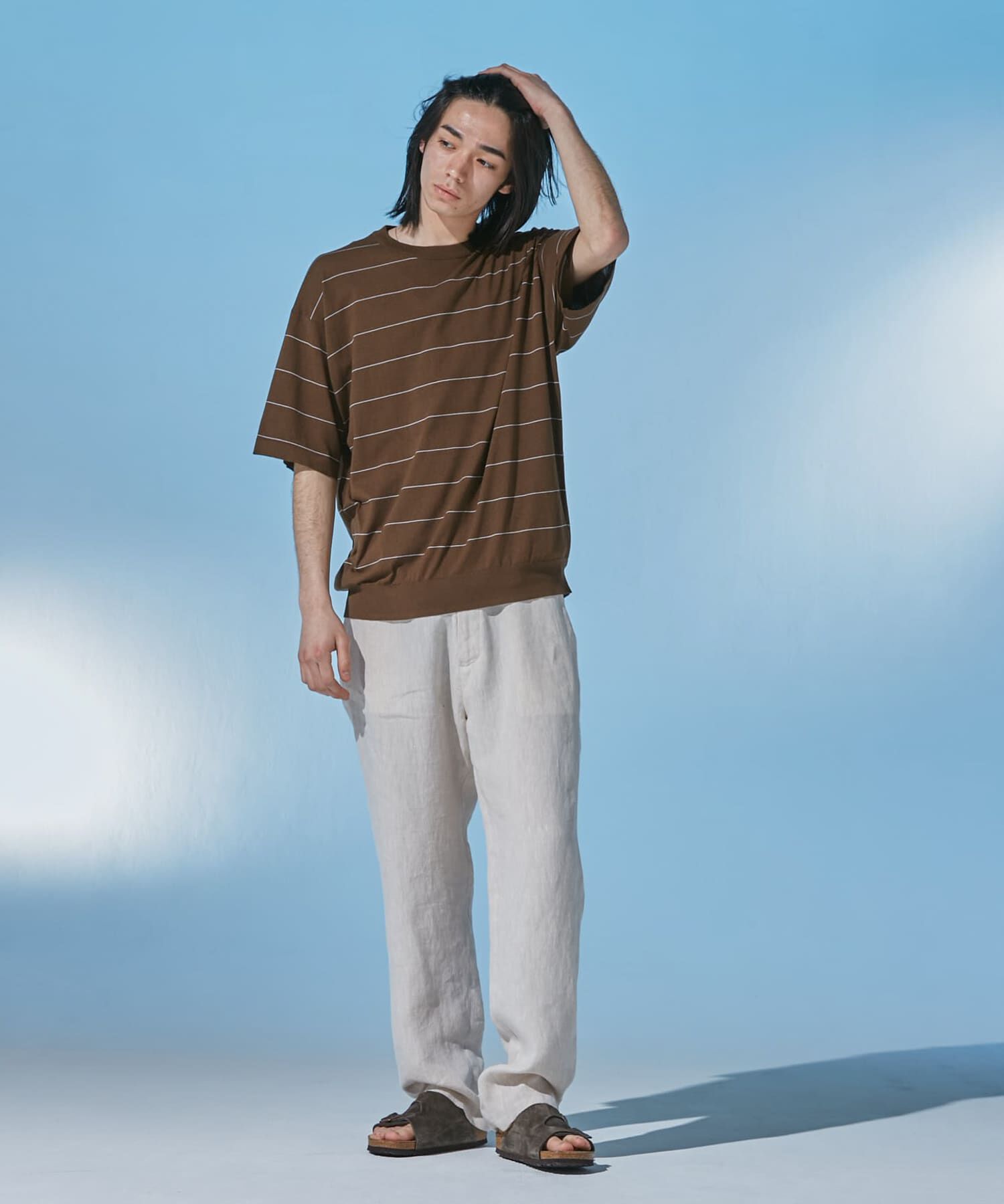 URBAN RESEARCH DOORS「『UR TECH』サマシェア クルーネックニット」|ニット・セーター|