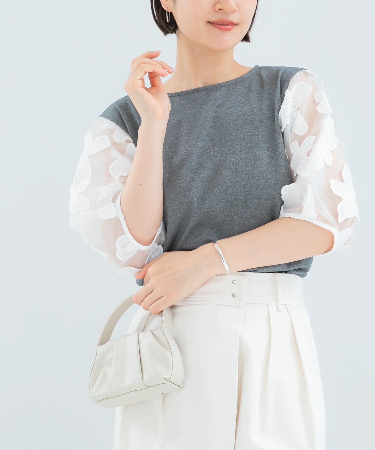URBAN RESEARCH ROSSO「『WEB/一部店舗限定』フラワードッキングカットソー」|Tシャツ・カットソー|