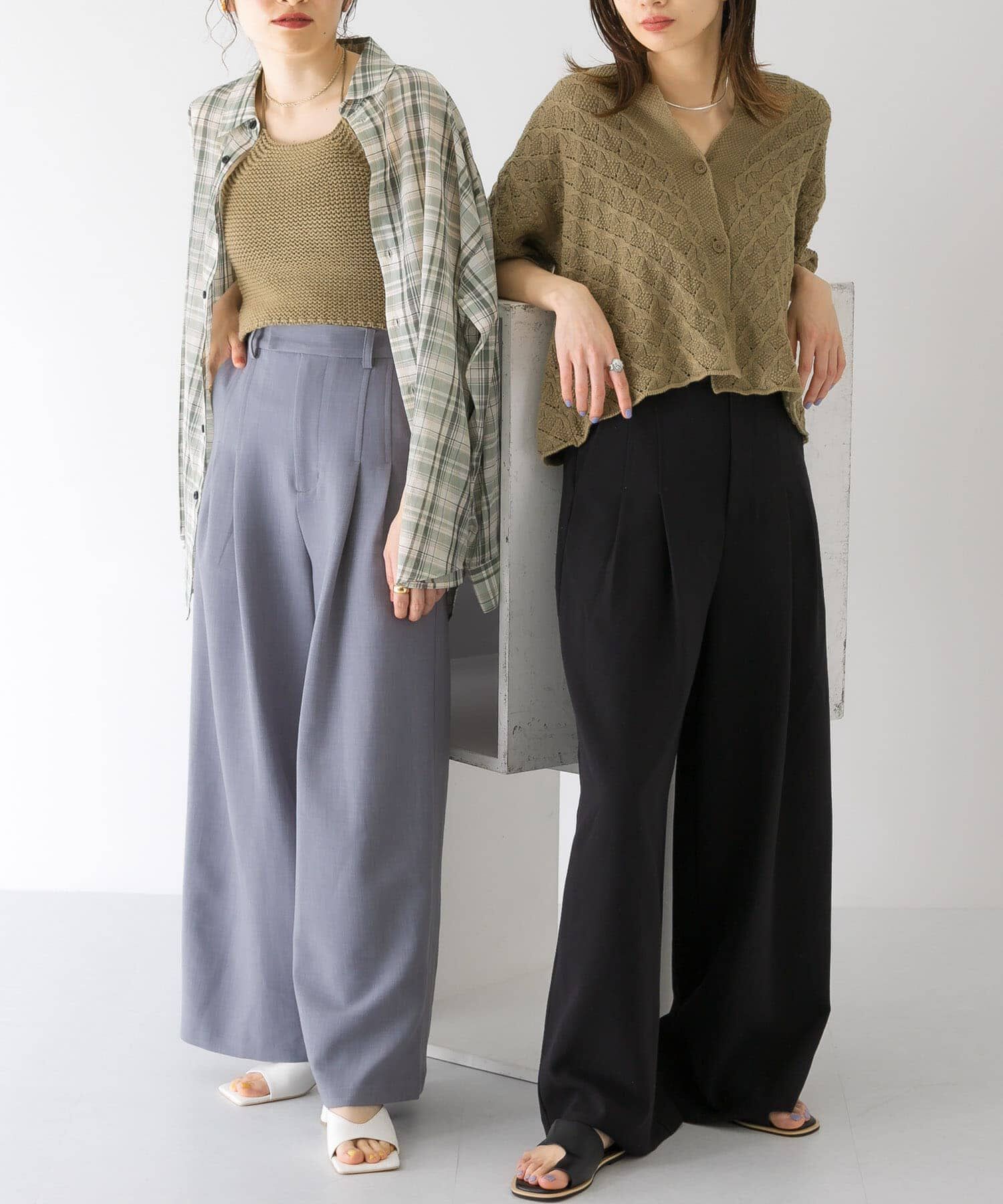  「ダブルタックワイドパンツ」|その他|