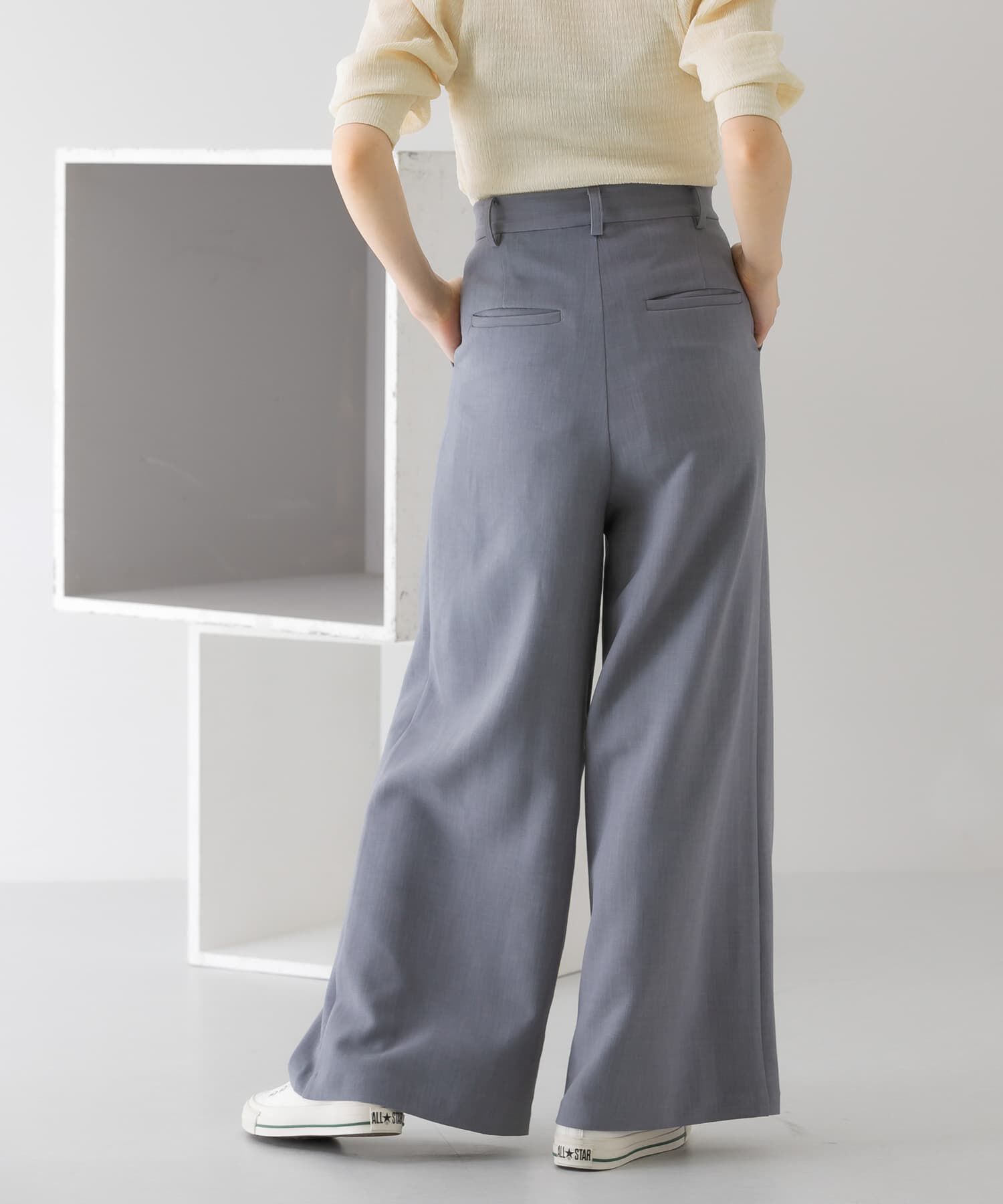  「ダブルタックワイドパンツ」|その他|