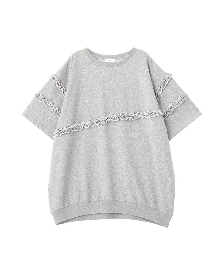 earth music&ecology「ミニ裏毛フリルプルオーバー」|Tシャツ・カットソー|