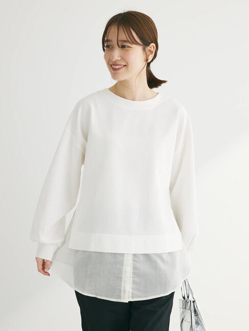 Green Parks「前後2wayシアードッキングチュニック」|チュニック|Off White