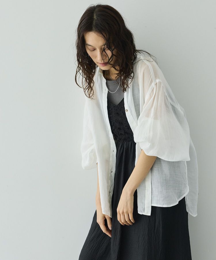 GARAGE OF GOOD CLOTHING「リネンギャザースリーブブラウス」|シャツ・ブラウス|