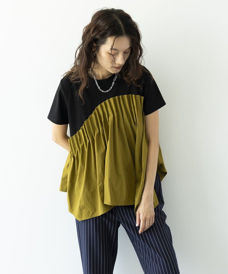 GARAGE OF GOOD CLOTHING「異素材タックカットソー」|Tシャツ・カットソー|