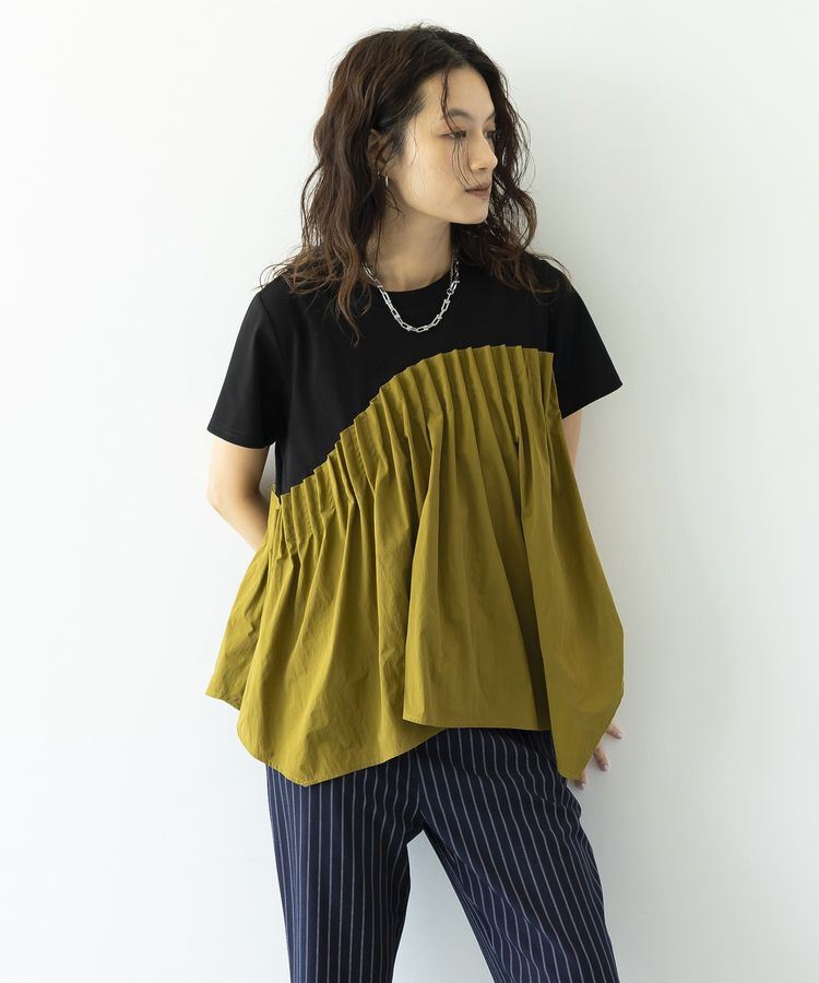 GARAGE OF GOOD CLOTHING「異素材タックカットソー」|Tシャツ・カットソー|