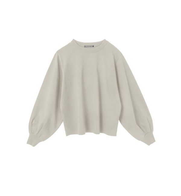 mizuiro ind「mizuiro ind パフスリーブロングT」|Tシャツ・カットソー|グレージュ