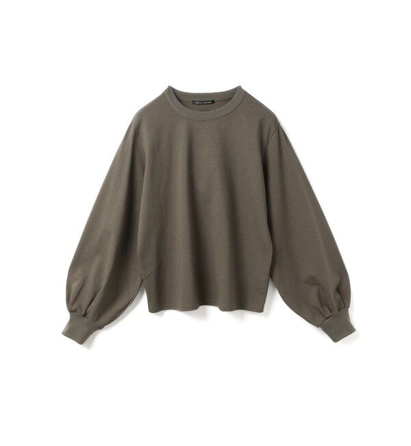 mizuiro ind「mizuiro ind パフスリーブロングT」|Tシャツ・カットソー|カーキグレー