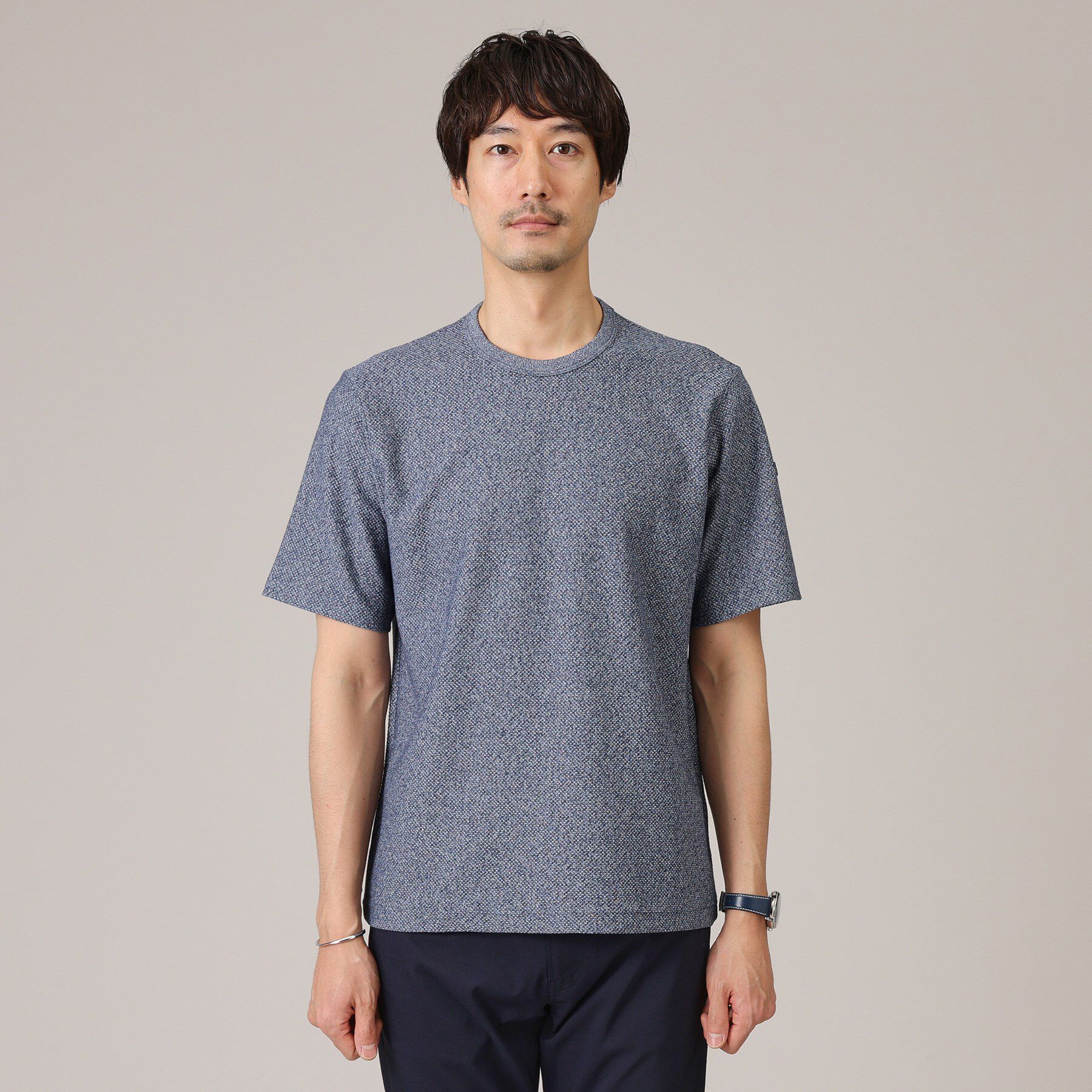 TAKEO KIKUCHI「【尾州織/Made in JAPAN】メランジ Tシャツ」|Tシャツ・カットソー|