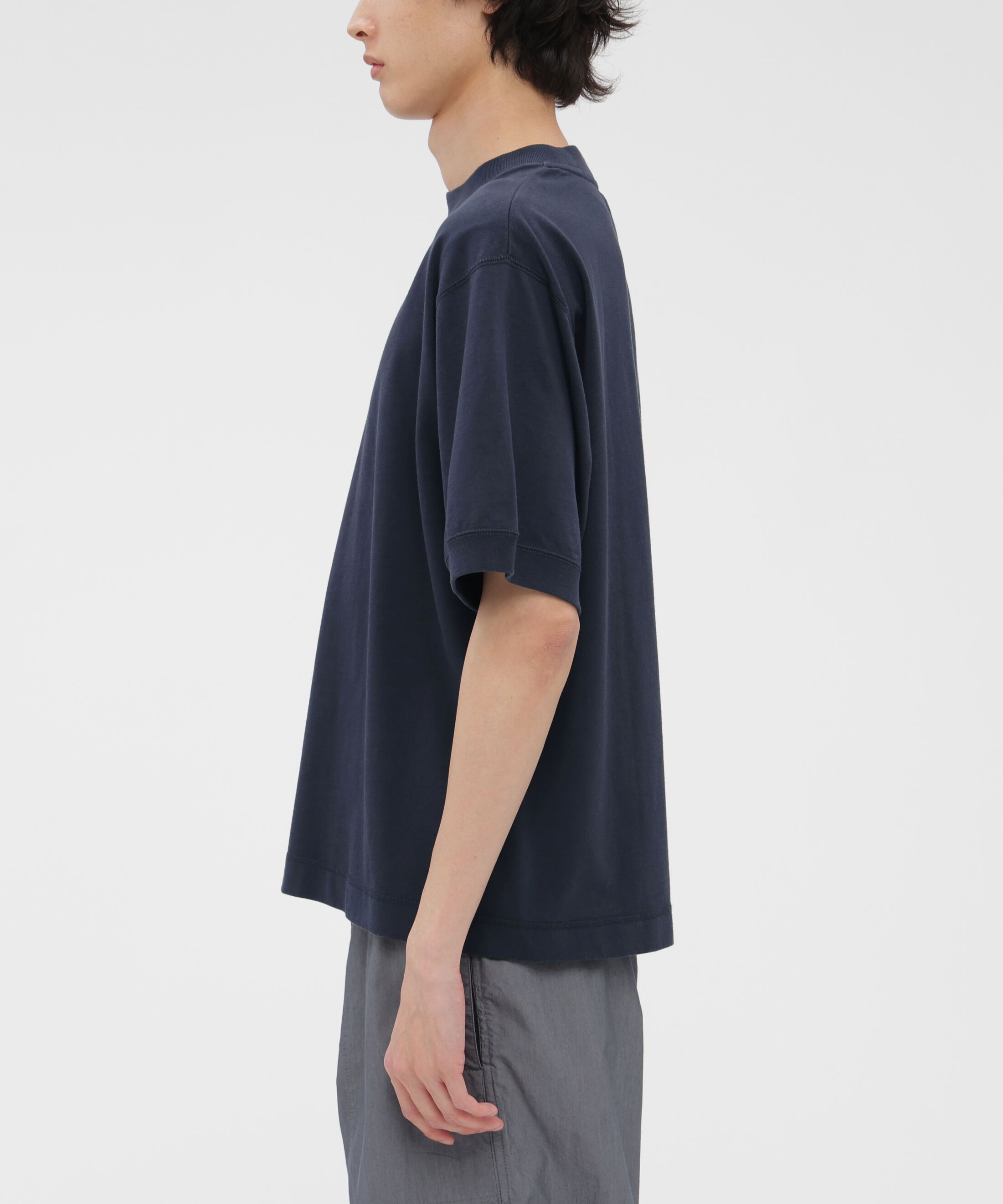 MHL.「GARMENT DYED TOUGH COTTON LINEN JERSEY TOP」|Tシャツ・カットソー|