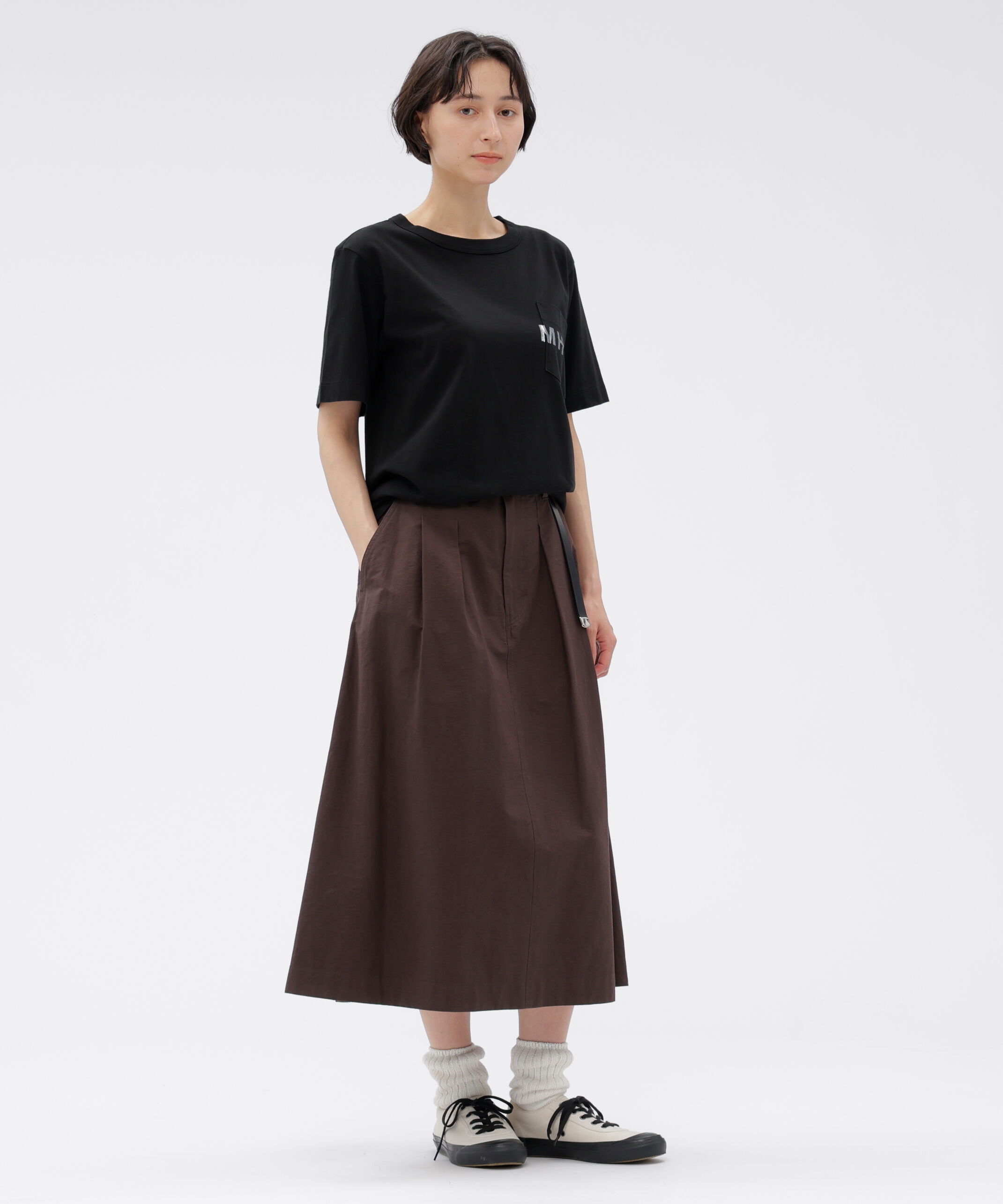 MHL.「LIGHTWEIGHT COTTON NYLON TWILL SKIRT」|スカート|