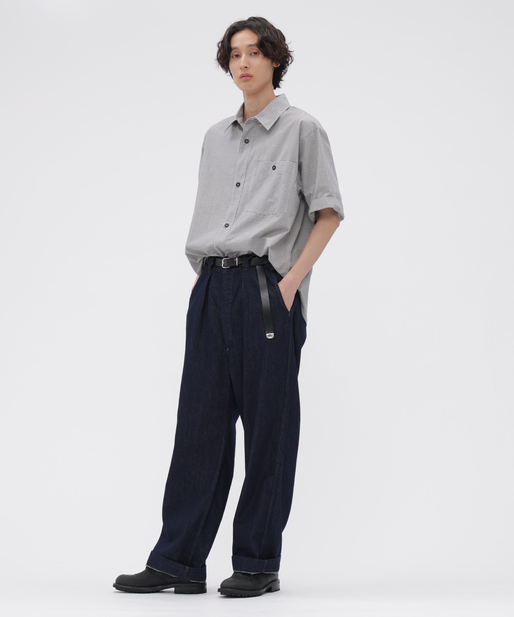 MHL.「TINY GINGHAM COTTON SHIRT」|シャツ・ブラウス|