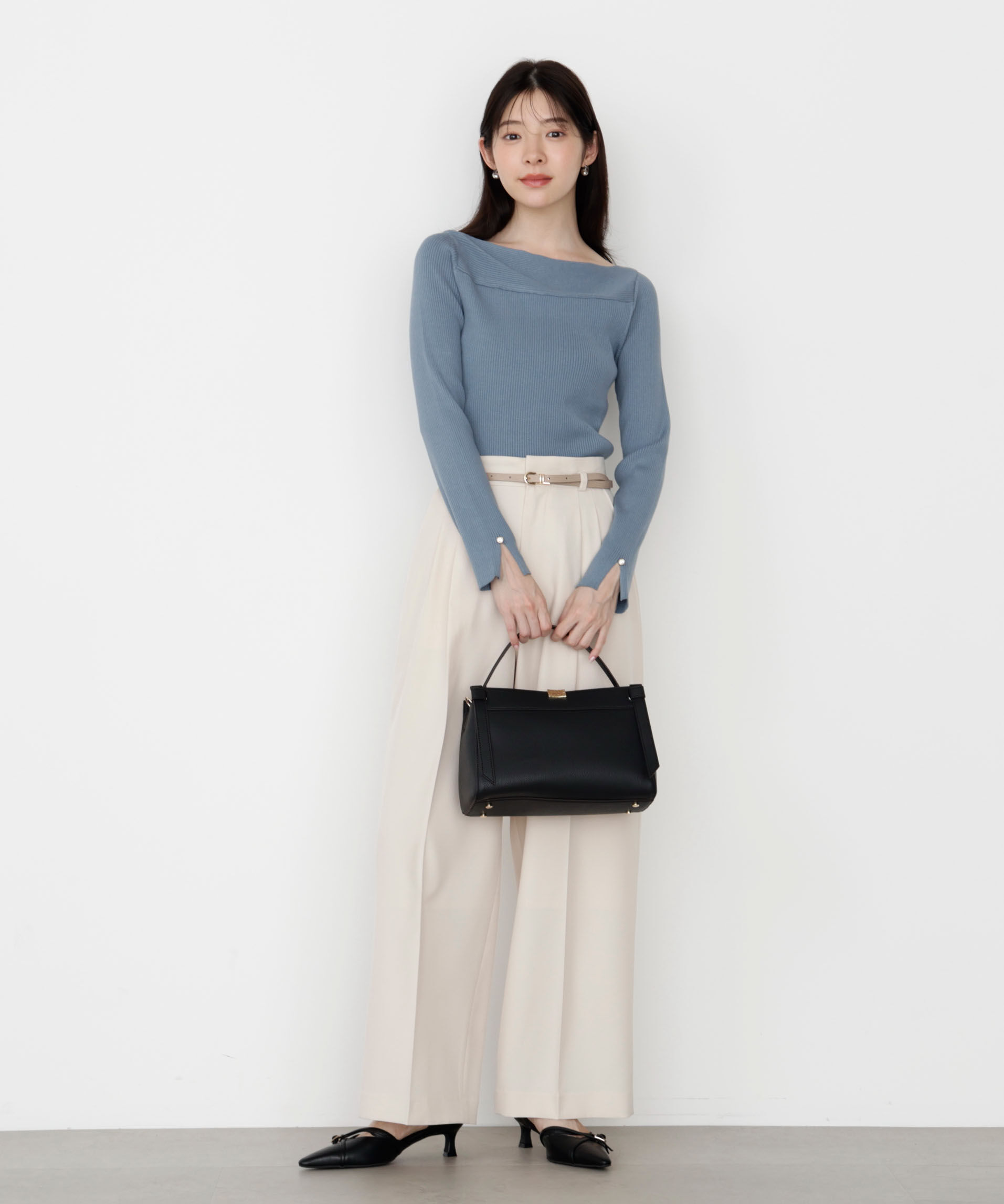 PROPORTION BODY DRESSING「＜ハンドウォッシャブル＞変わり編みリブニット 25AW」|ニット・セーター|