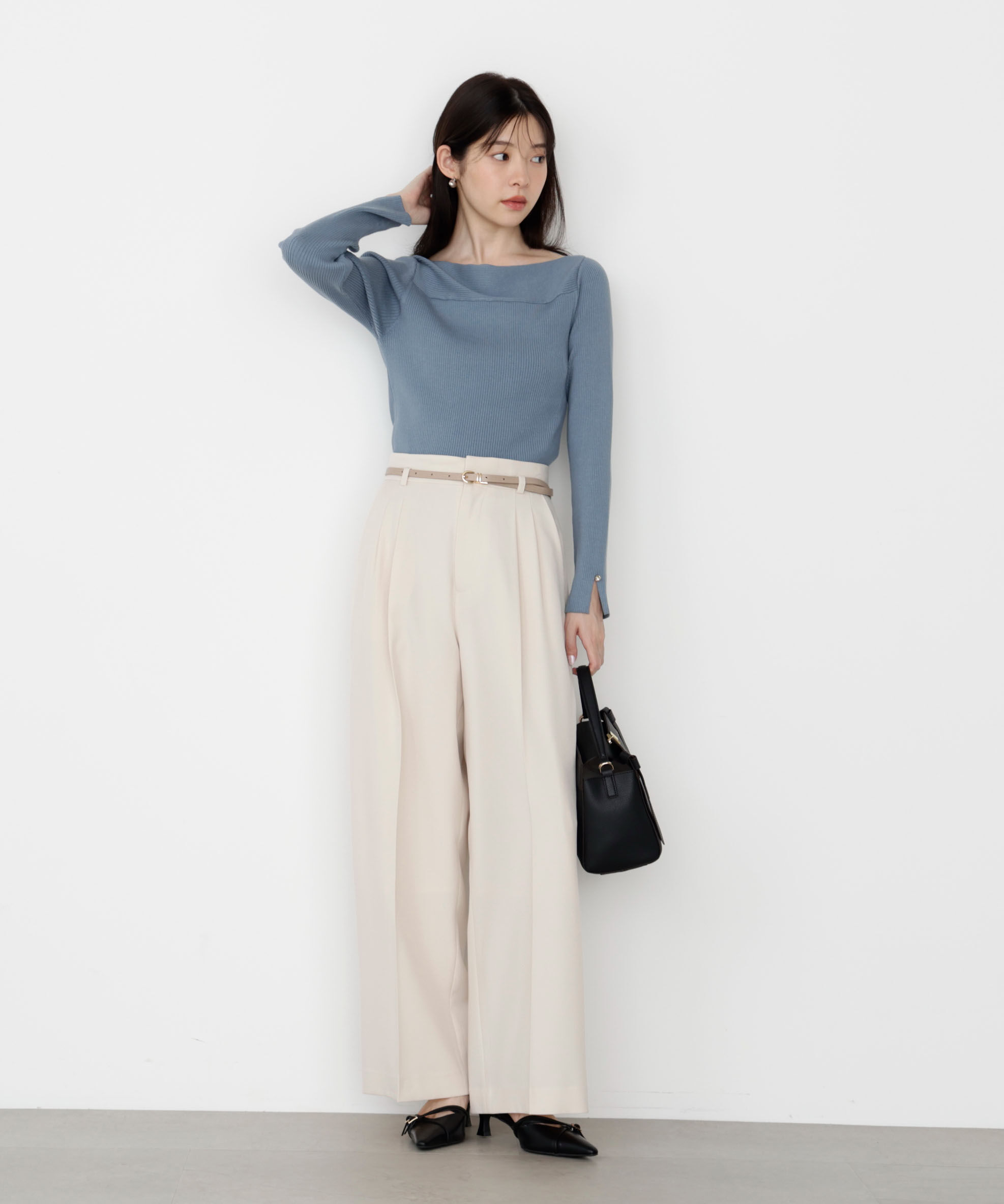 PROPORTION BODY DRESSING「＜ハンドウォッシャブル＞変わり編みリブニット 25AW」|ニット・セーター|