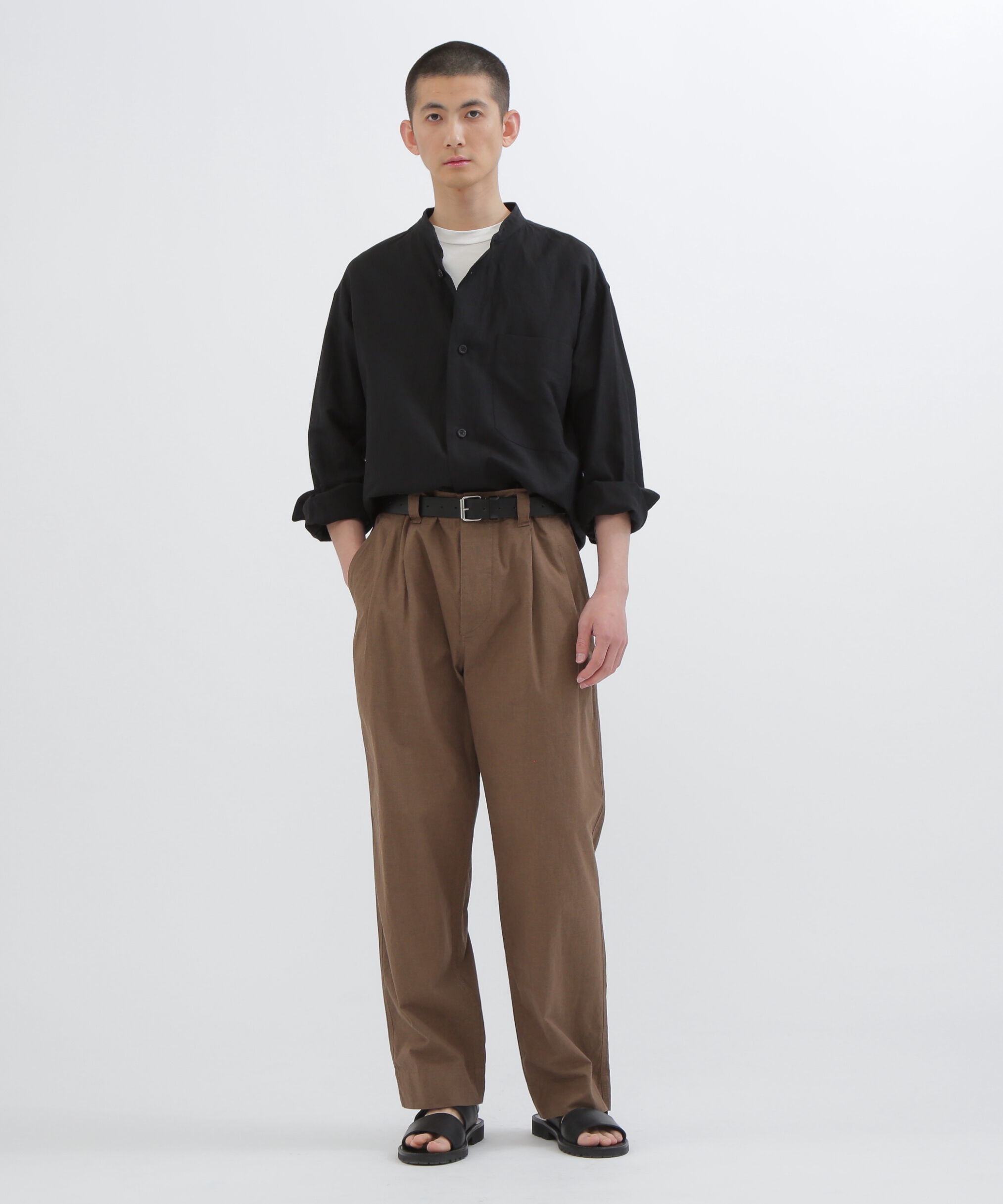 MARGARET HOWELL「DRY WOOL LINEN PLAINWEAVE SHIRT」|シャツ・ブラウス|