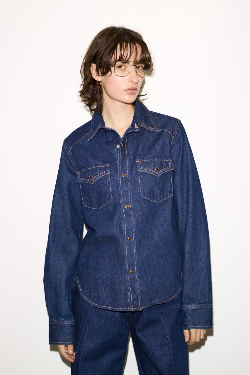 SLY「PK LONG SLEEVE DENIM シャツ」|シャツ・ブラウス|