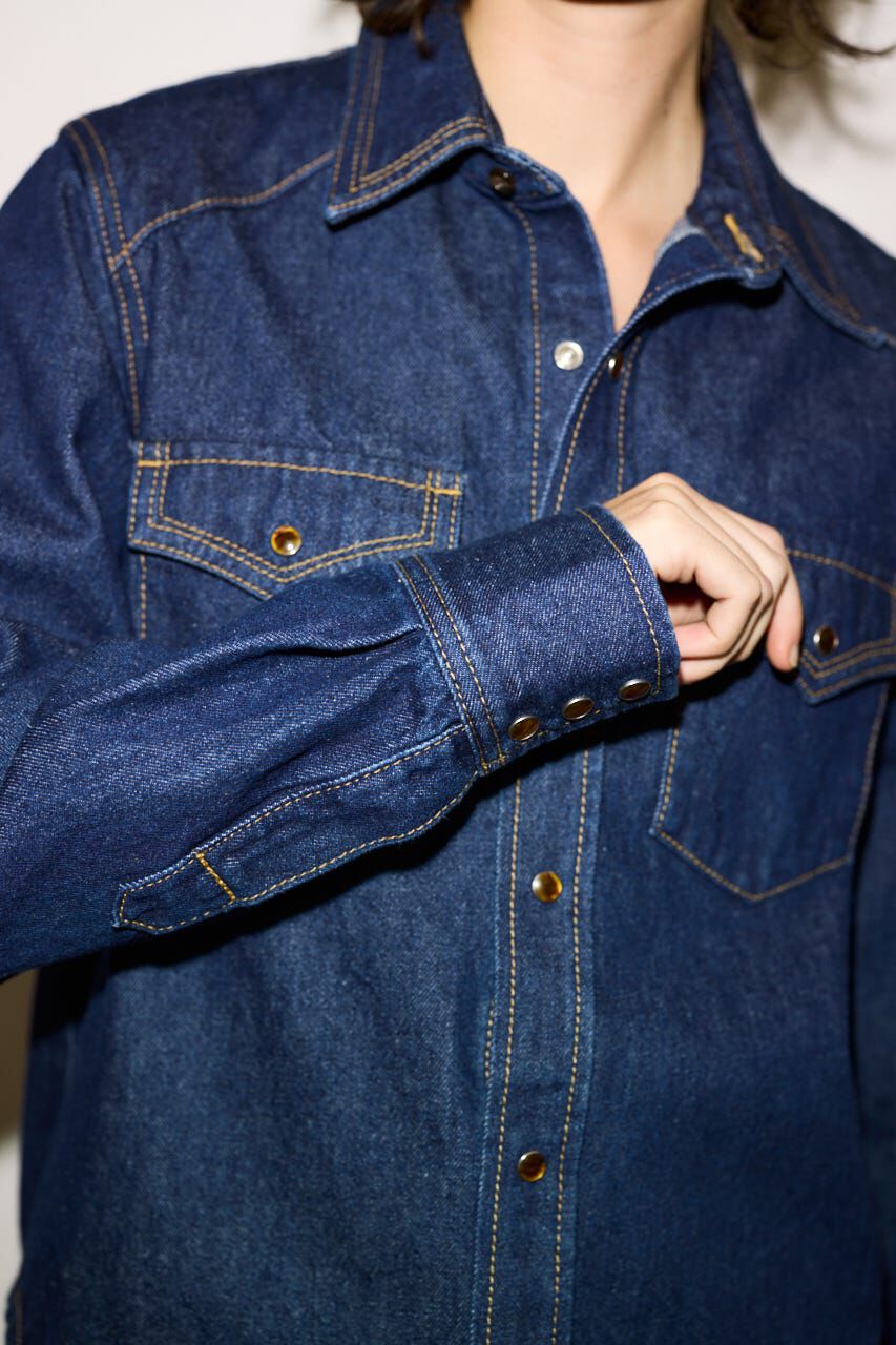 SLY「PK LONG SLEEVE DENIM シャツ」|シャツ・ブラウス|