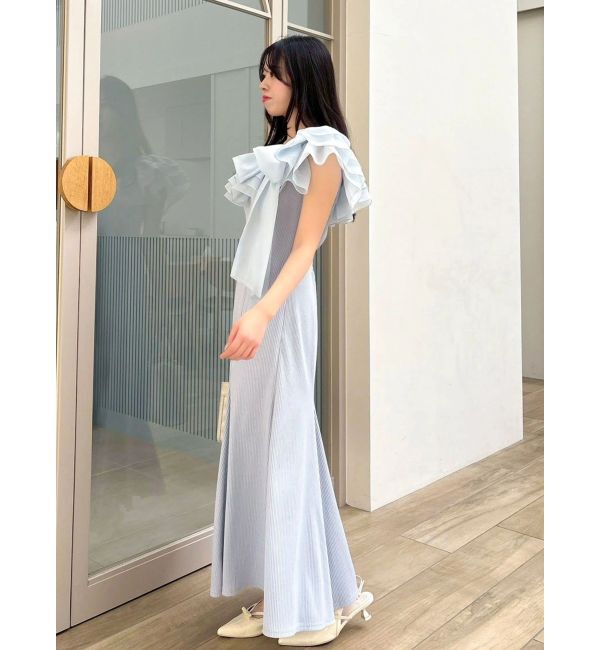 dazzlin「ショルダーリボンフリルカットワンピース」|ワンピース|