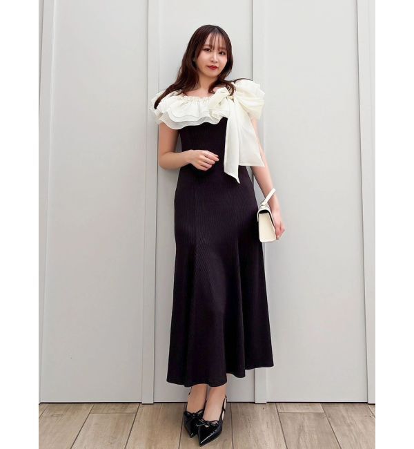 dazzlin「ショルダーリボンフリルカットワンピース」|ワンピース|