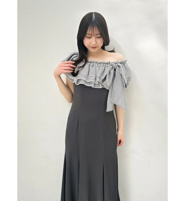 dazzlin「ショルダーリボンフリルカットワンピース」|ワンピース|