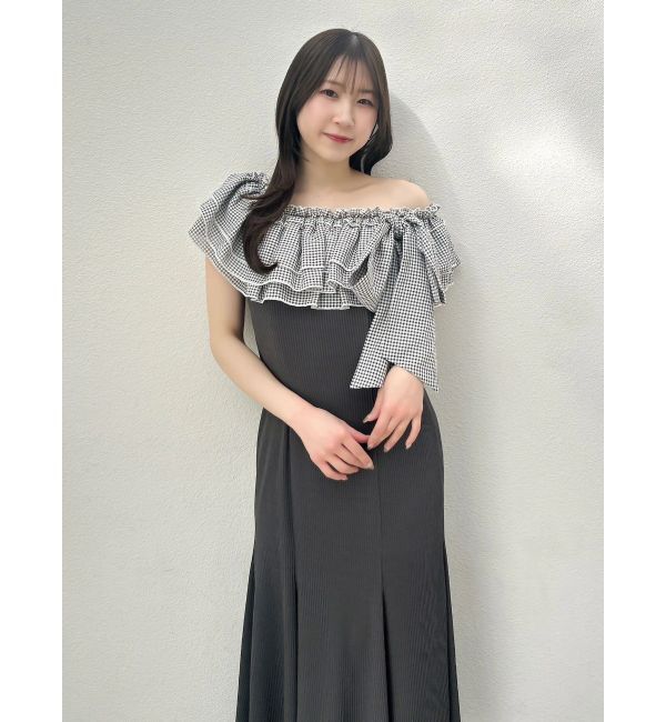 dazzlin「ショルダーリボンフリルカットワンピース」|ワンピース|