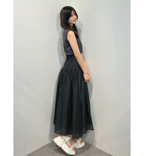 MERCURYDUO「ノースリニットドッキングワンピース」|ワンピース|