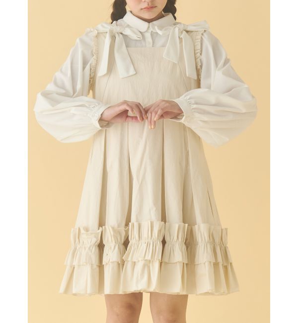 merry jenny「double ribbon blouse」|シャツ・ブラウス|オフホワイト