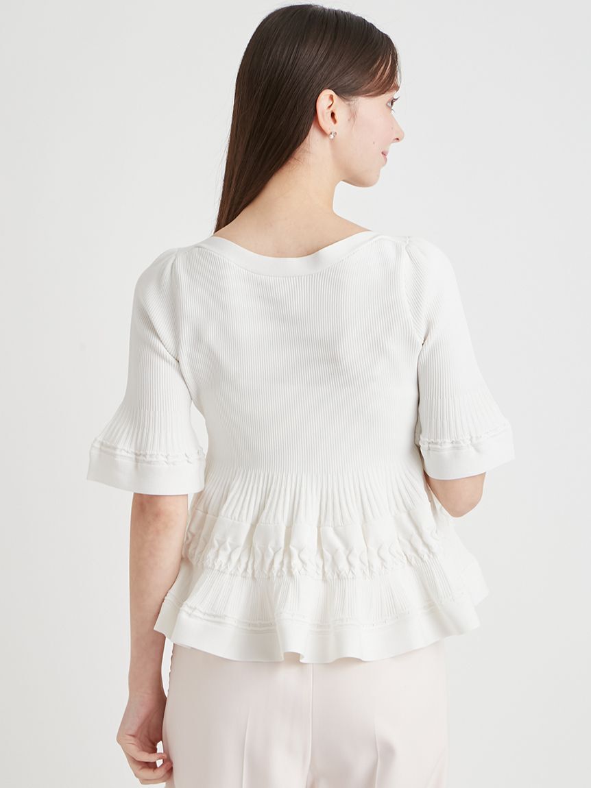 CELFORD「【洗える】テクスチャードニットプルオーバー」|Tシャツ・カットソー|