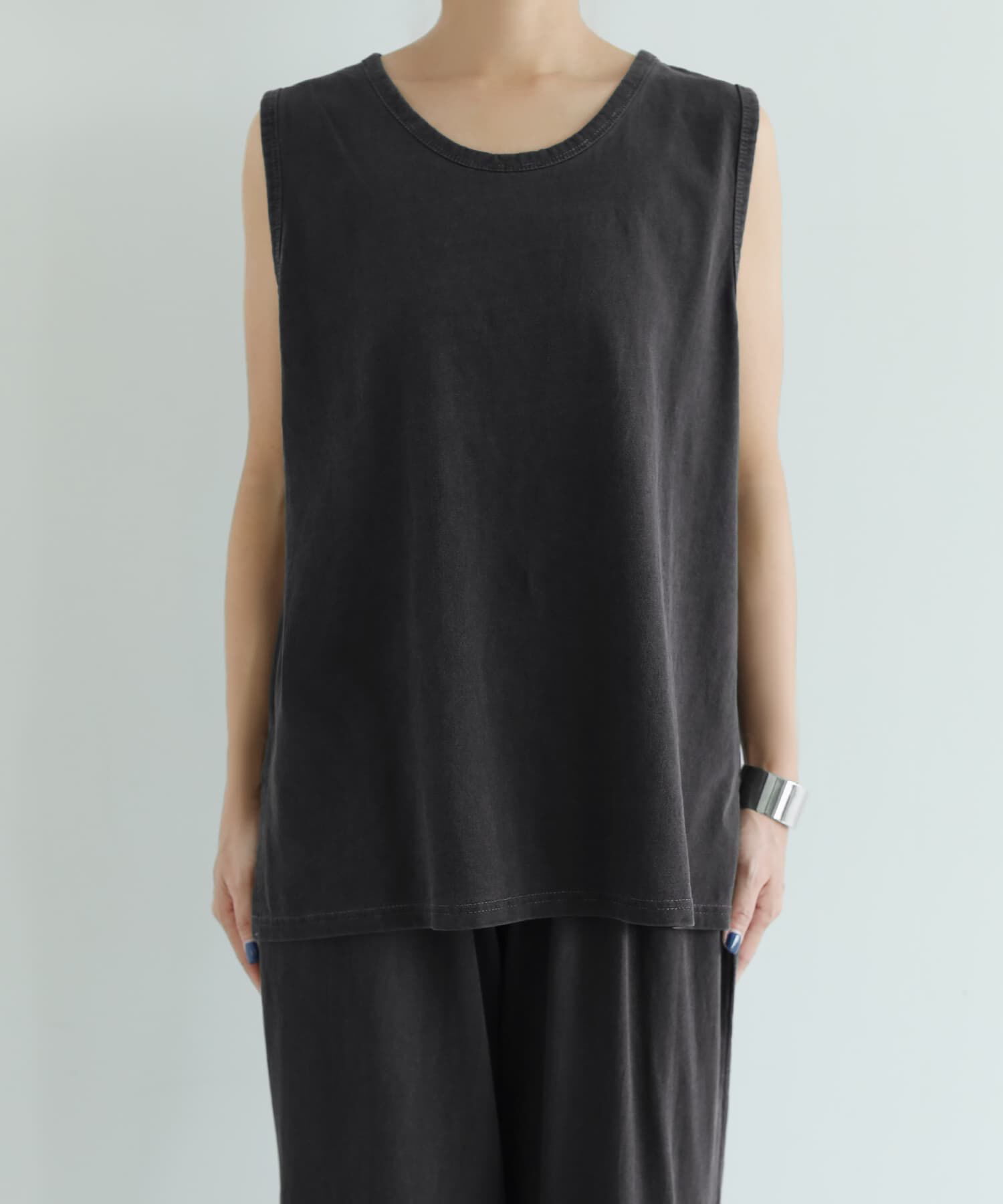 STYLE DELI「【セットアップ対応】綿100ピグメント加工ノースリトップ」|タンクトップ|