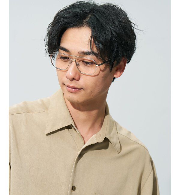  「ウエリントン型メガネ｜読書 レディース 女性用 大人可愛い 大理石｜Zoff｜CHIC レンズ交換券付」|メガネ|シルバー