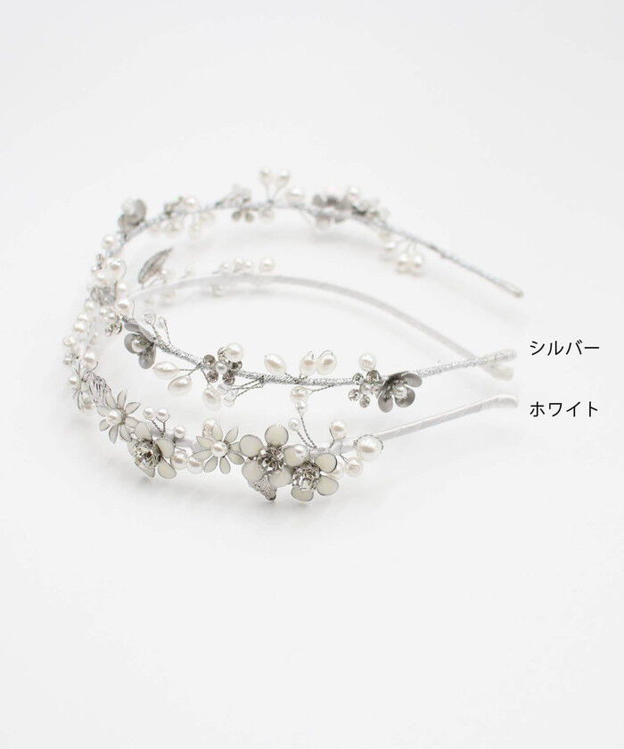 BACKYARD FAMILY「Rora カチューシャ 通販 花 パール キラキラ 58412201 ジュエリアヘッドドレス」|その他|