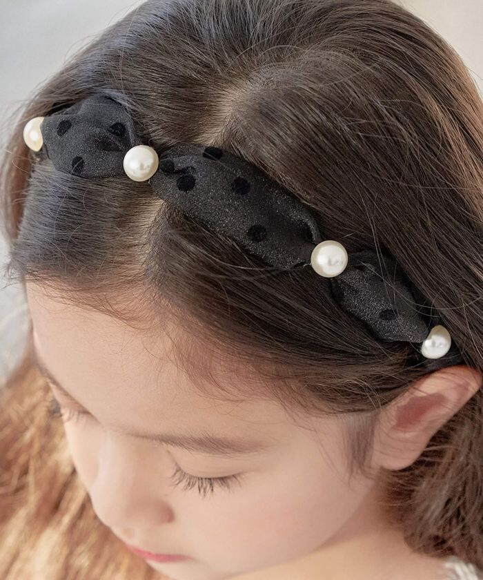 BACKYARD FAMILY「リボン カチューシャ キッズ パール 通販 ヘッドドレス 髪飾り 女の子 子供 子ども こども」|その他|