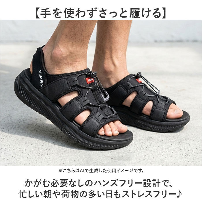 BACKYARD FAMILY「EDWIN サンダル 通販 ハンズフリー 靴 スポーツサンダル メンズ EW7102 スポサン」|サンダル|