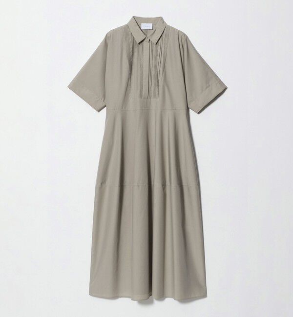 UNITED ARROWS「タック シャツ ワンピース」|ワンピース|BEIGE