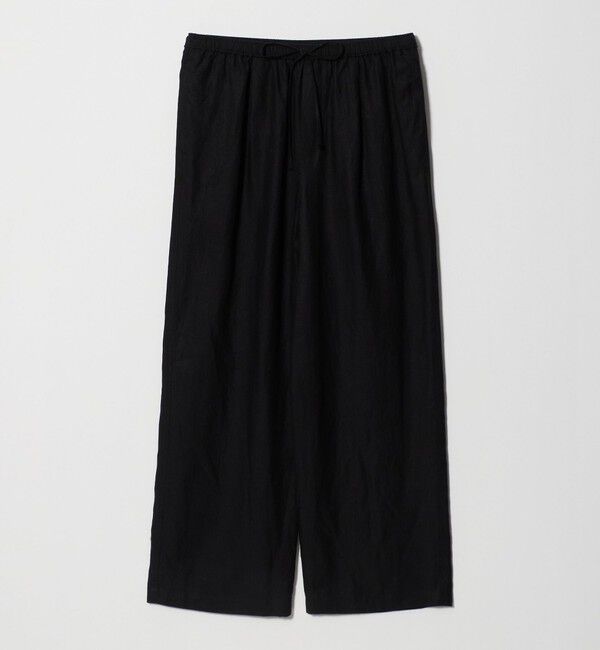 UNITED ARROWS「リネン イージーパンツ ‐ウォッシャブル‐」|チノ|BLACK