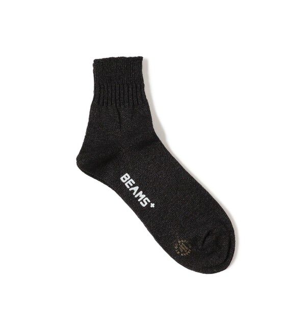 BEAMS PLUS「BEAMS PLUS｜WASHI Short Rib Socks｜メンズ  靴下｜日本製 ｜通気性 吸湿性｜」|ソックス|BLACK