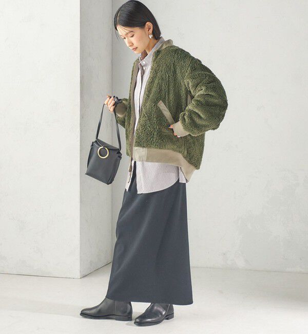 SHIPS for women「《予約》【SHIPS別注】ARMY TWILL: リバーシブル フリース ブルゾン」|ブルゾン・スタジャン|