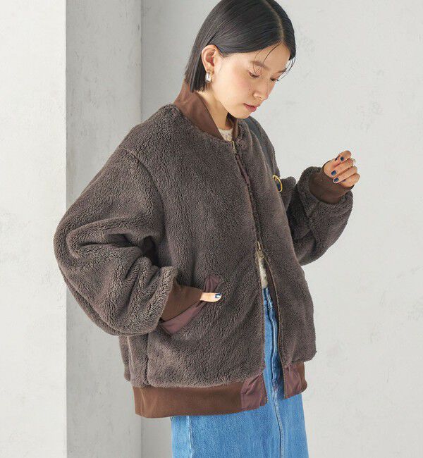 SHIPS for women「《予約》【SHIPS別注】ARMY TWILL: リバーシブル フリース ブルゾン」|ブルゾン・スタジャン|