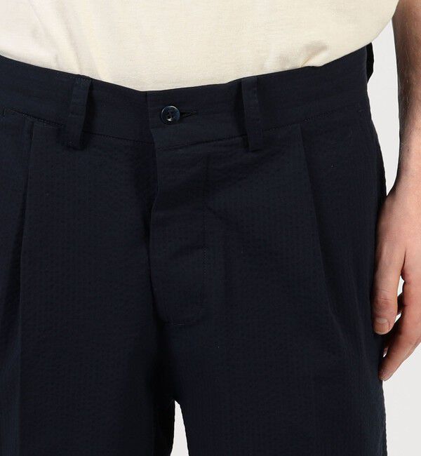 TOMORROWLAND MENS「【別注】Salvatore Piccolo MARCELLO コットンシアサッカー 1プリーツテーパードパンツ」|スラックス|