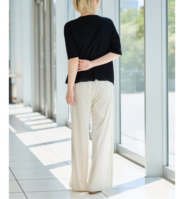 IENA LA BOUCLE「IENA LA BOUCLE コットンリブスナップハーフスリーブカーディガン」|Tシャツ・カットソー|