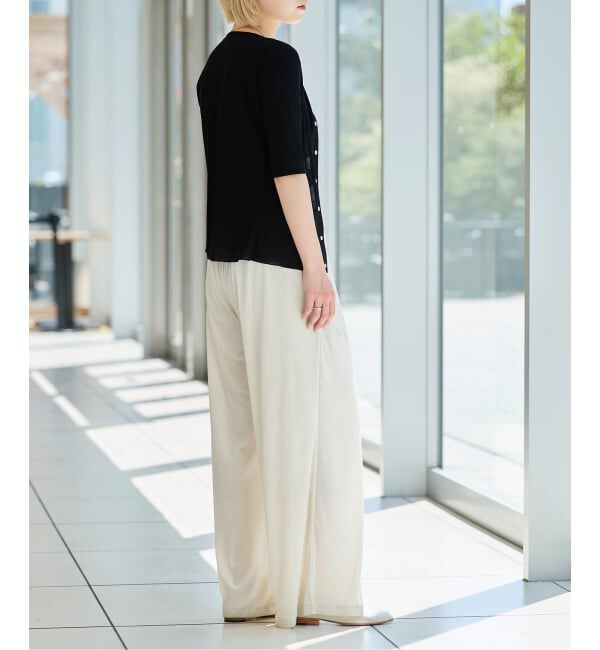 IENA LA BOUCLE「IENA LA BOUCLE コットンリブスナップハーフスリーブカーディガン」|Tシャツ・カットソー|